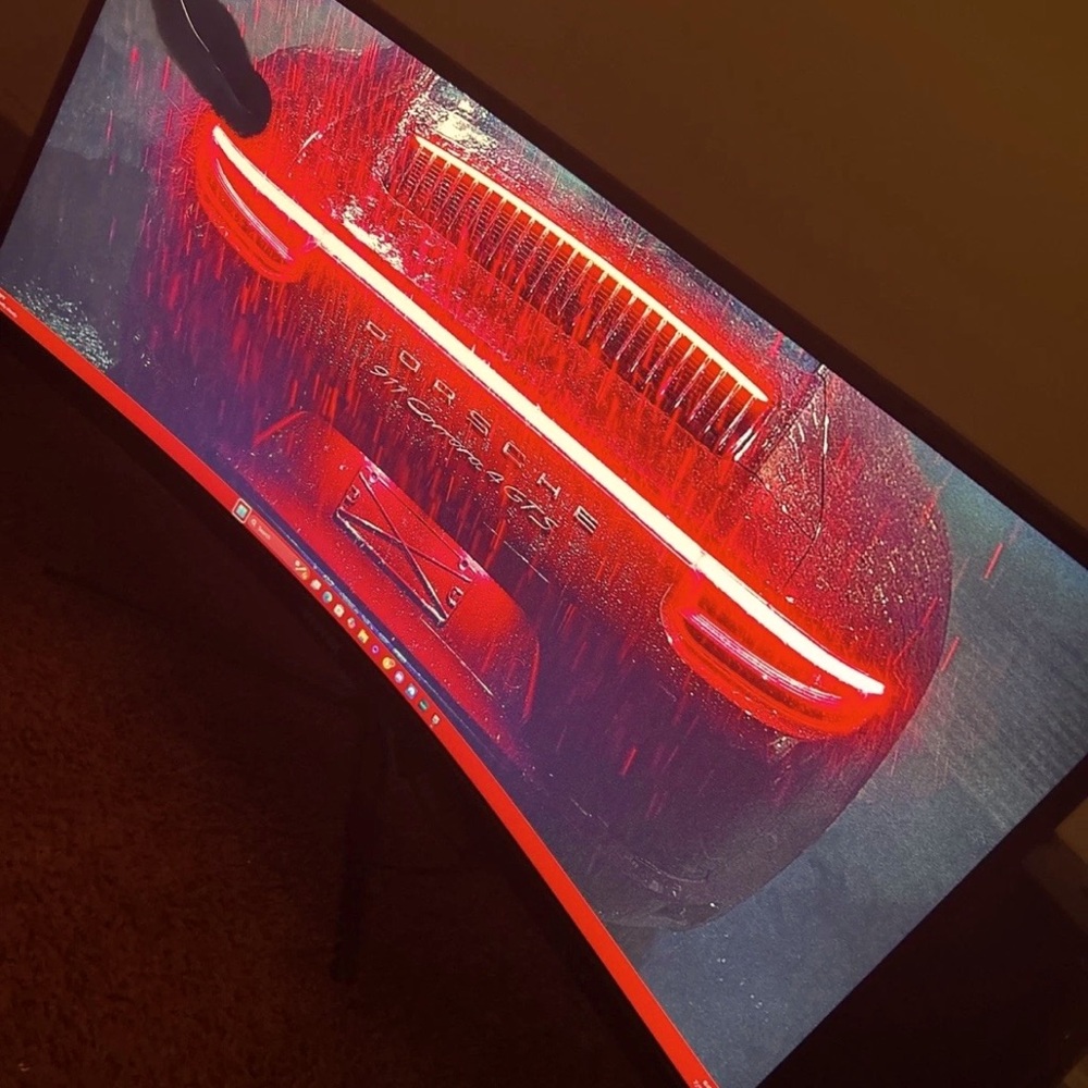 Curved Black Monitor
